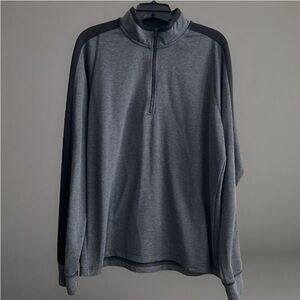 Hawke & Co Shirts Men's Large Grey 1/4 Zip Long Sleeve Pullover Golf Jacket